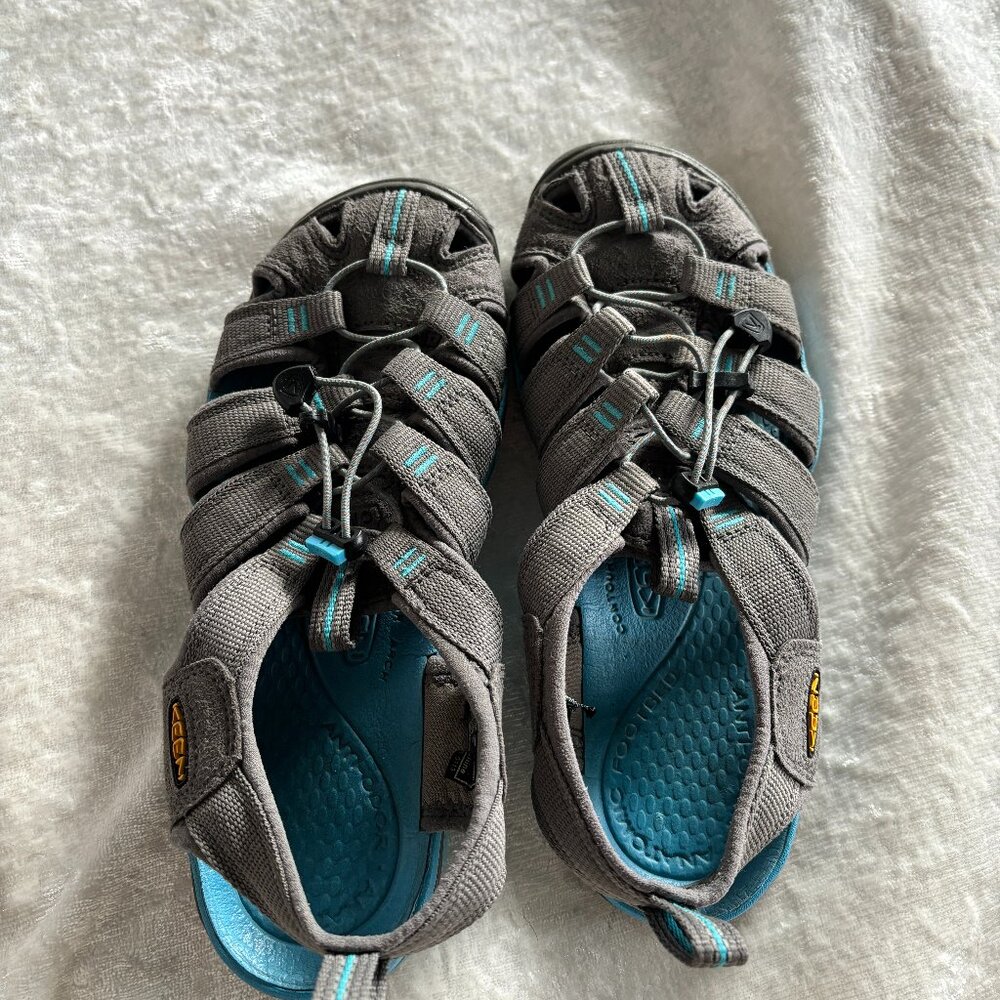Women's Keen Light Blue/Gray Waterproof Water Trail Hiking Sandals